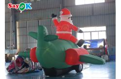 China Oxford Cloth Inflatable Old Man LED Christmas Santa Claus Flying Airplane Blowing supplier