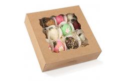 China Eco-friendly custom cake donut kraft paper pie box window cake box supplier