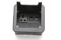 China Computer Desk Wire Management Brush Flip Up Table Socket / Mount Socket Outlet supplier