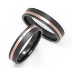 Customizable Black Zirconium & Titanium Men's Fashion Ring for sale