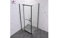 China 6mm Tempered Glass With Modern Black Alum Shower Enclosure Sleek Durable supplier
