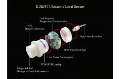 China Waterproof Ultrasonic Water Level Meter With Thermo Sensor Output RS485 supplier