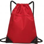 Eco Friendly Outdoor Waterproof Bag / Drawstring Backpack With Front Zipper Pocket