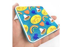 China Custom Promotional Pvc Rubber Coaster With Glitter supplier