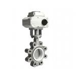 150lb Industrial Control Valves / Eccentric Butterfly Valve Double Flanged Soft Seal Ring for sale