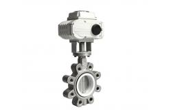 China 150lb Industrial Control Valves / Eccentric Butterfly Valve Double Flanged Soft Seal Ring supplier