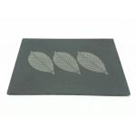 Engrave Black Slate Placemats Coasters 30cm x 20cm With Logo Straight Edges for sale