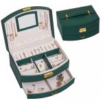 Luxury Jewelry Display Box PU Leather Jewellery Box For Ring / Necklace Storage for sale