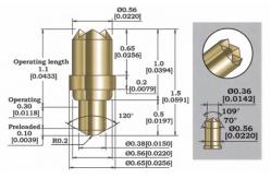 China KLS080-001CA Metal Adjustable Pogo Pin Probe Electronic Pogo Test Pins supplier