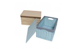 China Multiscene Lidded Folding Plastic Storage Box , Washable Collapsible Totes With Lid supplier