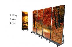 China Folding Poster LED Display Background Movable Signage WIFI 4G Network supplier