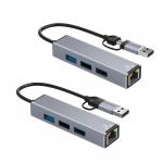 Compact USB C Hub Adapter Laptop Usb Port Expander Usbc Hub For Fast Data Transfer for sale