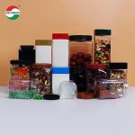 Food Grade PET Square Jar Screw Cap Direct Plastic Bottle For Clear Plastic Jars Candy Oatmeal Snacks Dried Fruit Empty Storage for sale