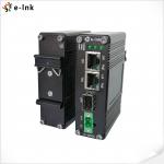 Mini Industrial Ethernet Fiber Media Converter 1 Port 100/1000X SFP To 2 Port 10/100/1000T 30W for sale