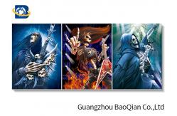 China Amazing Skull 3d Picture With Black Frame , Depth 3d Stereograph Printing supplier