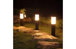 China Solar Stainless Steel Bollard Lights Bright LED for Garden Yard Path supplier