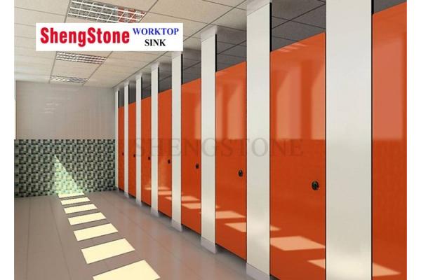 Airport Phenolic Toilet Partitions , Easy Clean Compact Laminate Toilet Partitions