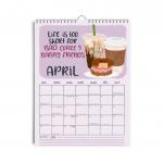 Theme Holiday / Seasonal Custom Wall Calendar Paper Type Glossy Personalization Add Personal Dates And Events for sale