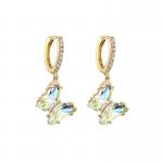 Cubic 18k gold plated hoop earrings