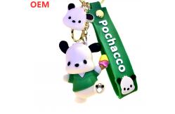 China Custom 3d PVC Plastic Cartoon Keychains OEM Design Cute Mini Car Plastic Keychains supplier