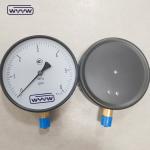 160mm Black Steel Pressure Gauge with Bottom Mount G1/2 for Gas Measurement for sale