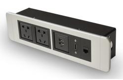 China Aluminum Panel Rack Mount Power Strip Power Supply With Power Overload Protection supplier