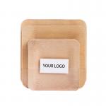 Indoor Bamboo Biodegradable Disposable Tableware Plates Practical Eco Friendly for sale