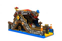 China Inflatable Giraffe Animal Jump With Slide / Small Obstacle Course supplier