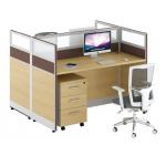 modern 2 seater office galss partition table furniture for sale