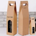Polishing Wine Bottle Gift Boxes UV Coating Custom Printed Wine Boxes
