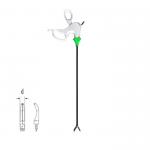 OEM Disposable Laparoscopic Instruments White Handle Curved Grasper for sale