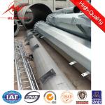 Hot Dip Galvanizing Power Steel Pole Multi Pyramidal With Transmission
