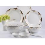 CIQ Certificate 45pc Bone China Dinner Set For 6 People