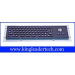 Customizable Small Black Kiosk Metal Panel Mount Keyboard With Mini Trackball