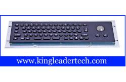 China Customizable Small Black Kiosk Metal Panel Mount Keyboard With Mini Trackball supplier