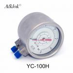 Stainless Steel Gas Pressure Test Gauge Double Needle Double Pipe Structure 100mm for sale