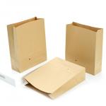 Custom Logo Print Deli Food Packaging Takeaway Bread Carrier Kraft Paper Bags for sale