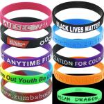 Silicone wristbands promotional items 20cm-25cm Length