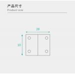 10x28mm Plastic L-Brackets With Cover, Connector For Flat-Packed Furniture