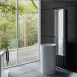 Solid Surface Freestanding Bathroom Basin Durable  High Toughness for sale