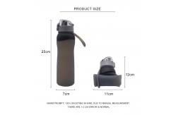 China LFGB Certification Collapsible Silicone Water Bottle , 4 Cap Styles supplier