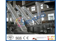 China Adjustable Speed Clapboard Elevator Fruit Processing Plants With Stainless Steel / Plastic supplier