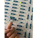 AOD964  3ml Glass Vial Labels With Hologram PET Materail Laser Shinny Effect for sale