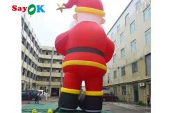 China Large LED Inflatable Holiday Decorations 10m Santa Claus Blowups supplier
