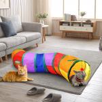 Portable Collapsible 3 Way Cat Tunnel With Pom Ball for sale