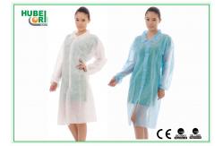 China ISO13485 CE Approved PP Fire Resistant Lab Coats Disposable With Snaps supplier