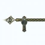Muslim Finial Style with diamonds Iron Pipe 22 / 28 MM  Curtain Rods AB color for sale