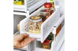 China 2 Tier Plastic Pull Out Shelves Plastic Organizer Shelf For Kitchen supplier