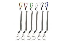 China Spiral Style Tool Tether Lanyards Pliers Safety Steel Ropes Holder 15cm Long supplier