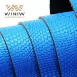 Blue Faux Microfiber Leather Upper Fabric Material For Shoes for sale